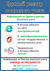 Информация о едином реестре воинского учета